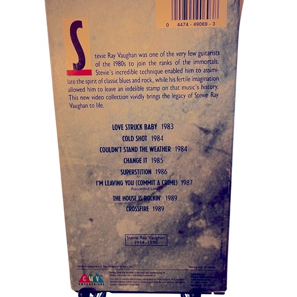 Stevie Ray Vaughan collection of Hits on VHS: Texas Flood: Blues Music: SRV - Picture 2 of 3